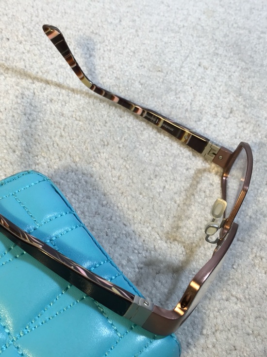 Women\'s Rectangular Eyeglasses Frame 7902 Bronze Aluminum w/nose pads main image 5